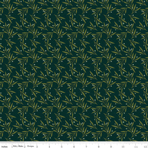 Christmas Is in Town Mistletoe Forest Ydg for RBD C14745 FOREST - PRICE PER 1/2 YARD