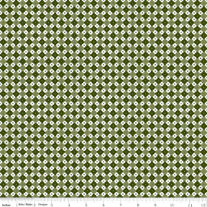 Christmas Is in Town Geo Green Ydg for RBD C14748 GREEN - PRICE PER 1/2 YARD