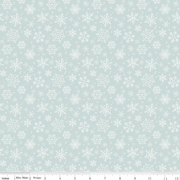 Magical Winterland Snowflake Blue Ydg for RBD C14944 BLUE - PRICE PER 1/2 YARD