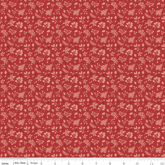 Magical Winterland Tonal Barn Red Ydg for RBD C14947 BARNRED - PRICE PER 1/2 YARD