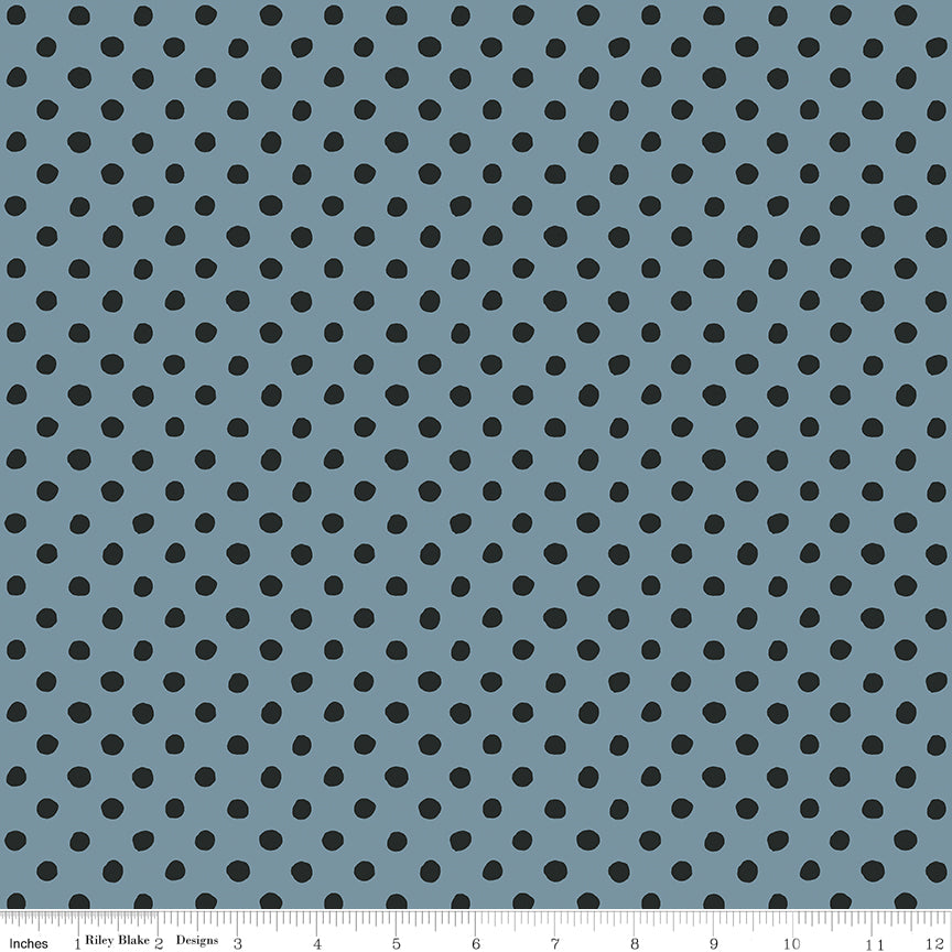 Trick or Treat Dots Dusk Yardage for RBD - C15966 DUSK - PRICE PER 1/2 YARD