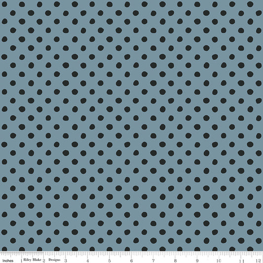 Trick or Treat Dots Dusk Yardage for RBD - C15966 DUSK - PRICE PER 1/2 YARD