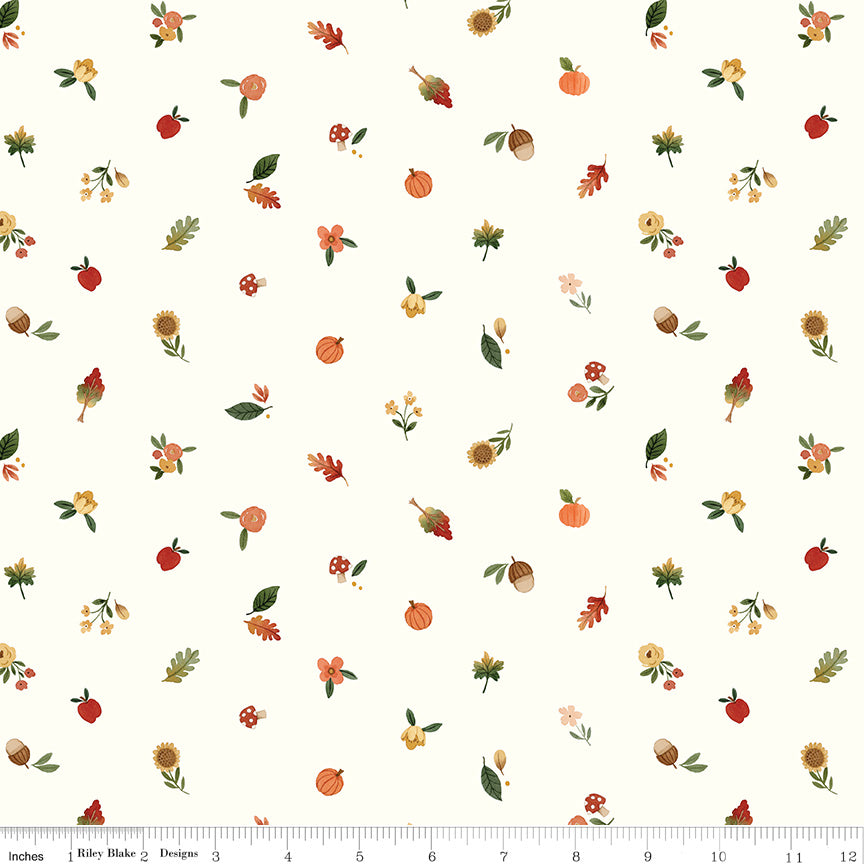 Happy Fall Days Fall Things Cloud Yardage for RBD - C16345 CLOUD - PRICE PER 1/2 YARD