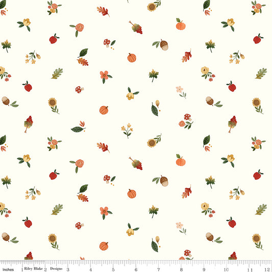 Happy Fall Days Fall Things Cloud Yardage for RBD - C16345 CLOUD - PRICE PER 1/2 YARD