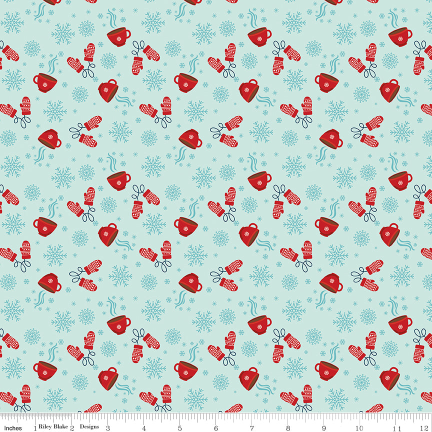 A Perfect Winter Cocoa Powder Yardage for Riley Blake Designs-C17994-POWDER- PRICE PER 1/2 YARD