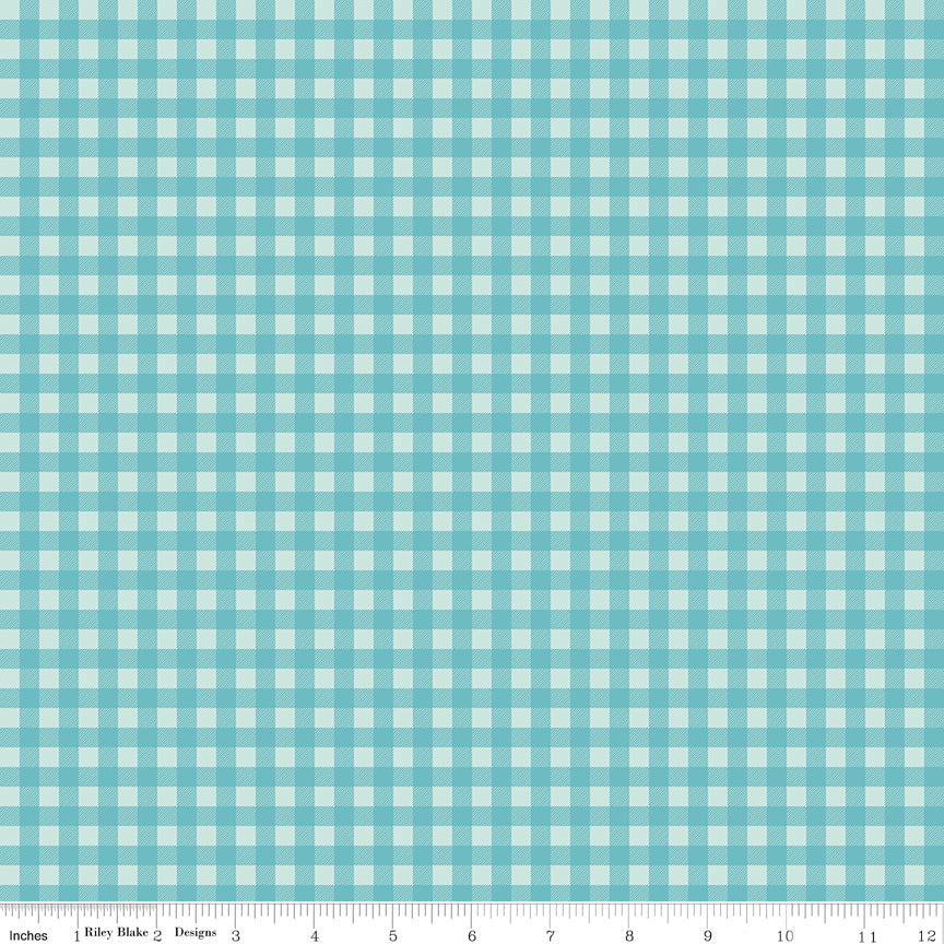 A Perfect Winter Plaid Blue Yardage for Riley Blake Designs-C17996-BLUE- PRICE PER 1/2 YARD