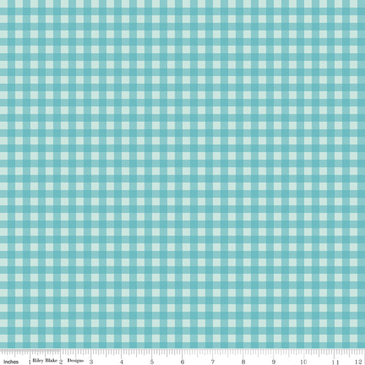 A Perfect Winter Plaid Blue Yardage for Riley Blake Designs-C17996-BLUE- PRICE PER 1/2 YARD