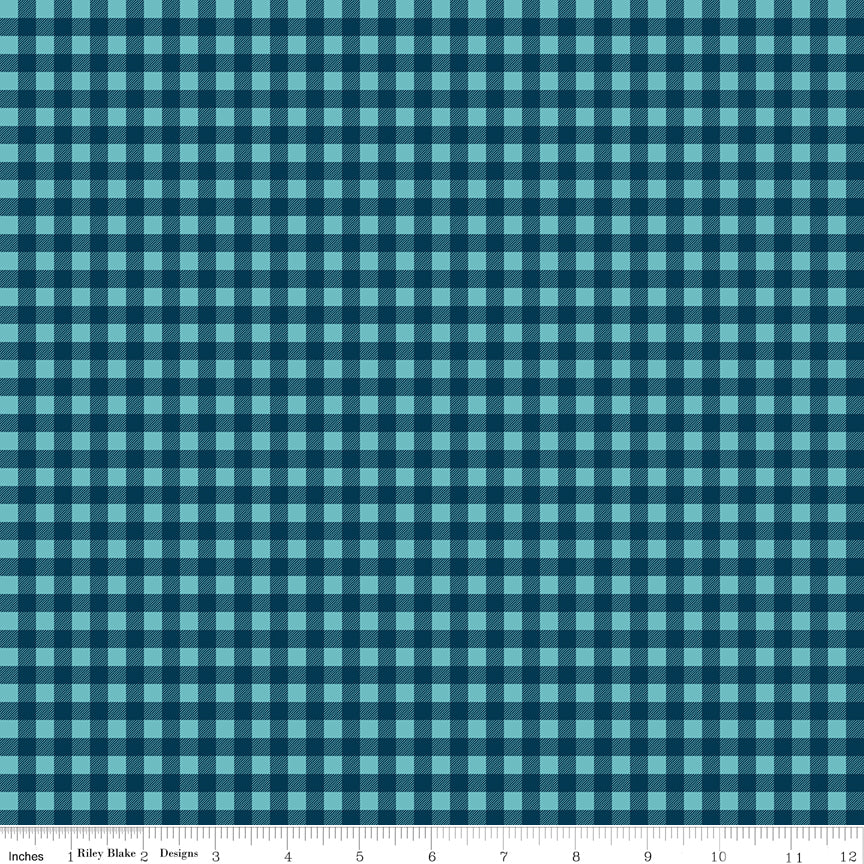 A Perfect Winter Plaid Navy Yardage for Riley Blake Designs-C17996-NAVY- PRICE PER 1/2 YARD