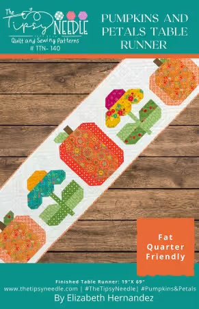 Pumpkin and Petals Table Runner Pattern by The Tipsy Needle