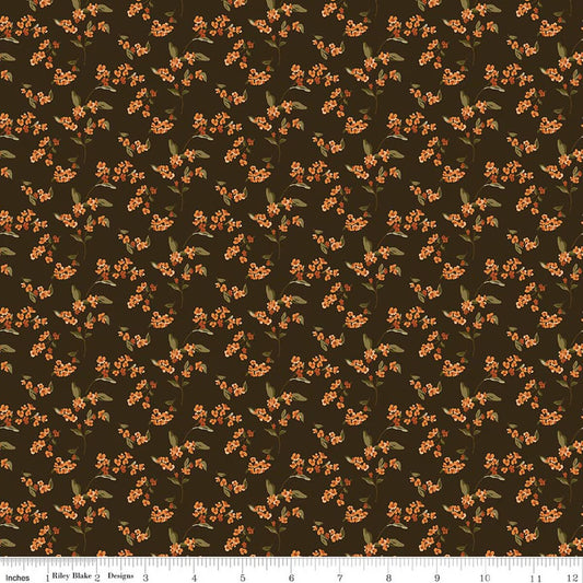 Bountiful Bittersweet Mocha Yardage by Sand Gervais for RBD-C17865-MOCHA- PRICE PER 1/2 YARD
