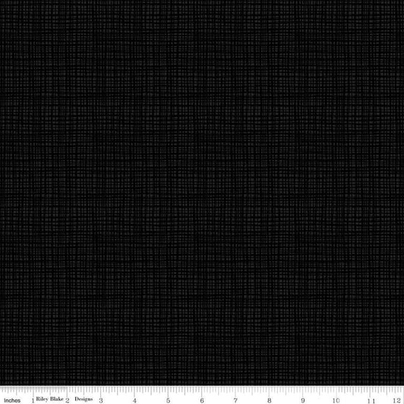 Texture Black Yardage by Sandy Gervais for Riley Blake Designs-C610 BLACK- PRICE PER 1/2 YARD