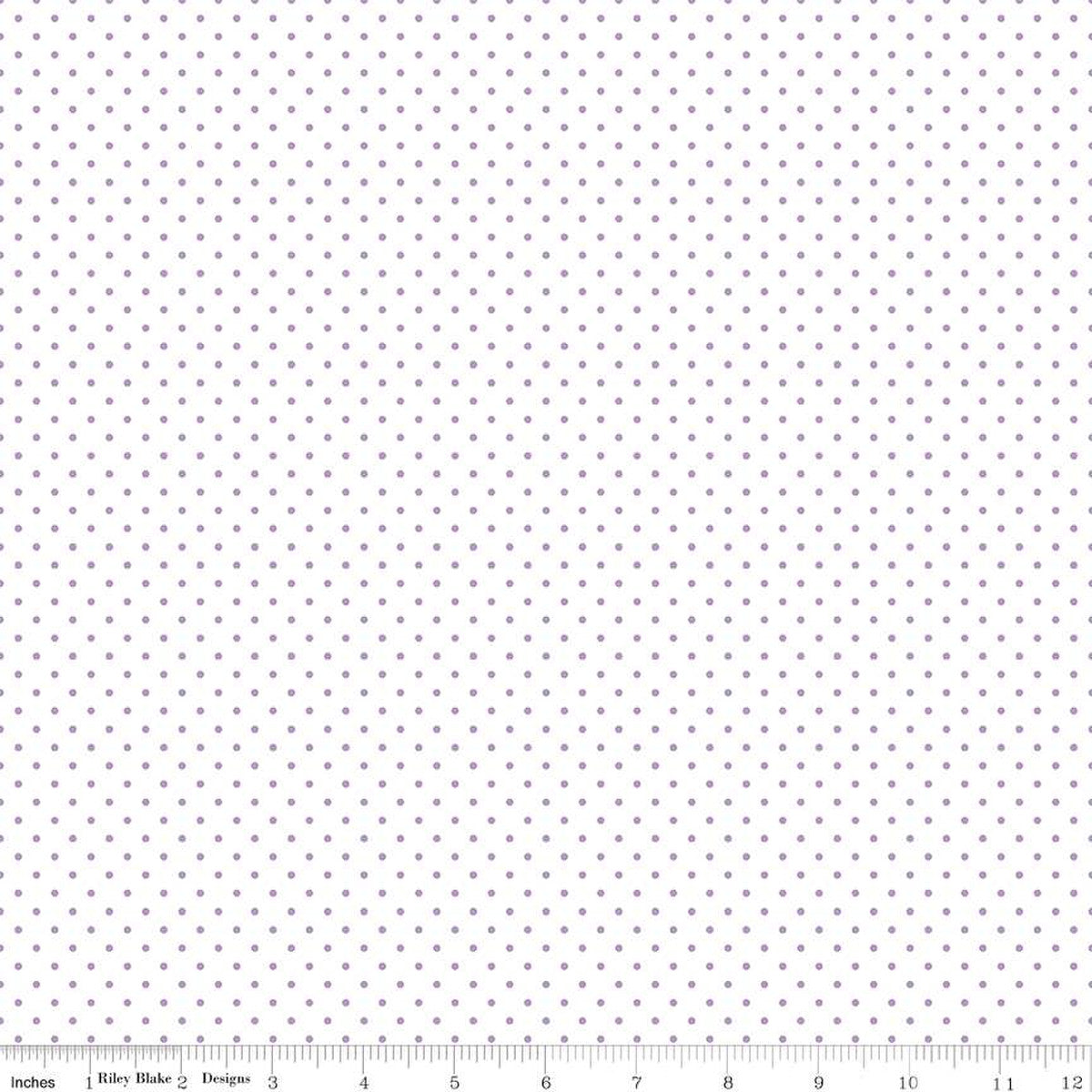 Swiss Dot on White Lavender Yardage for RBD C660 LAVENDER - PRICE PER 1/2 YARD