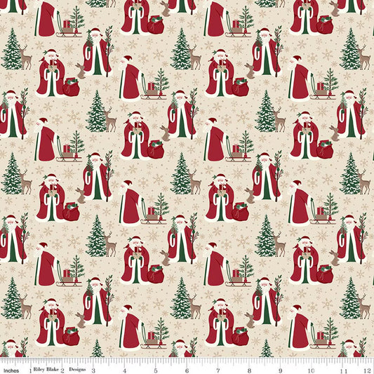 Christmas Time Main Linen Yardage by Dani Mogstad for RBD-C17820-LINEN- PRICE PER 1/2 YARD
