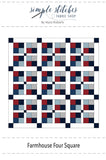 Farmhouse Four Square Quilt PDF Pattern