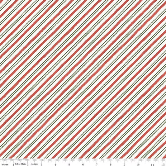 Holiday Spirit Stripes Multi for Riley Blake -C17465-MULTI - PRICE PER 1/2 YARD