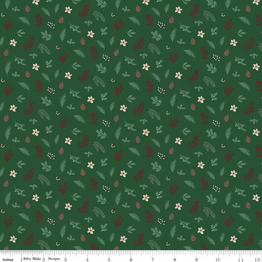 Christmas Time Foliage Forest Yardage by Dani Mogstad for RBD-C17823-FOREST - PRICE PER 1/2 YARD