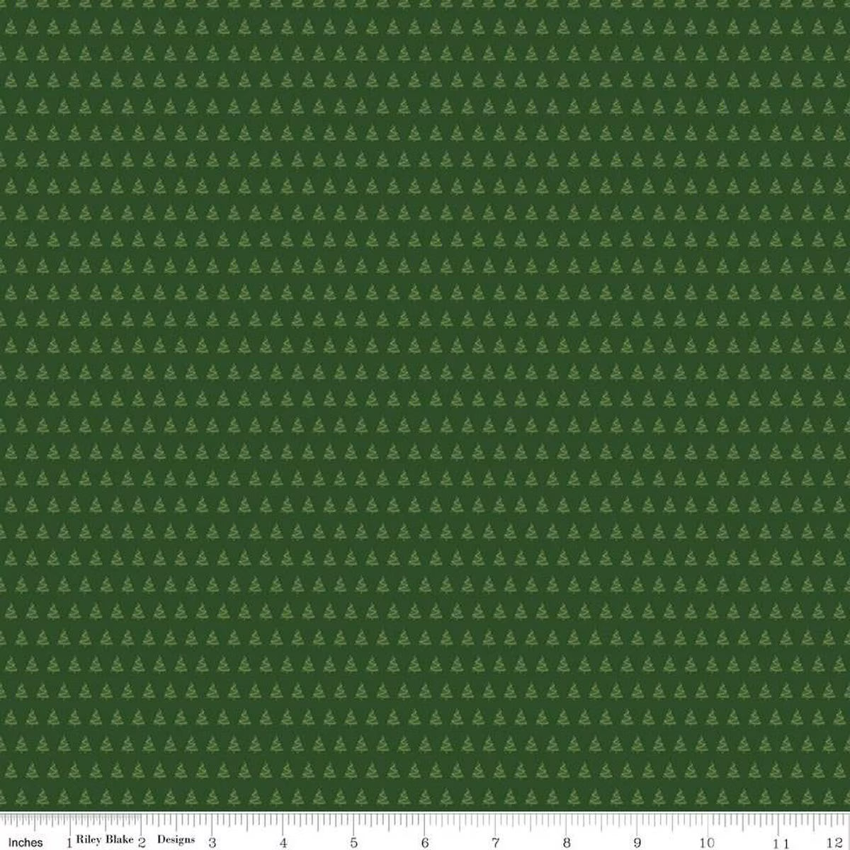 More Christmas Wishes Trees Forest Yardage by RBD for Riley Blake Designs - C16555-FOREST - PRICE PER 1/2 YARD