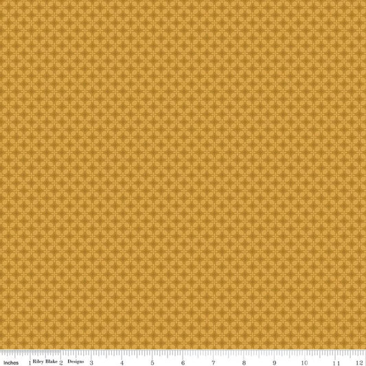 Bountiful Geometric Gold Yardage by Sand Gervais for RBD-C17867-GOLD- PRICE PER 1/2 YARD