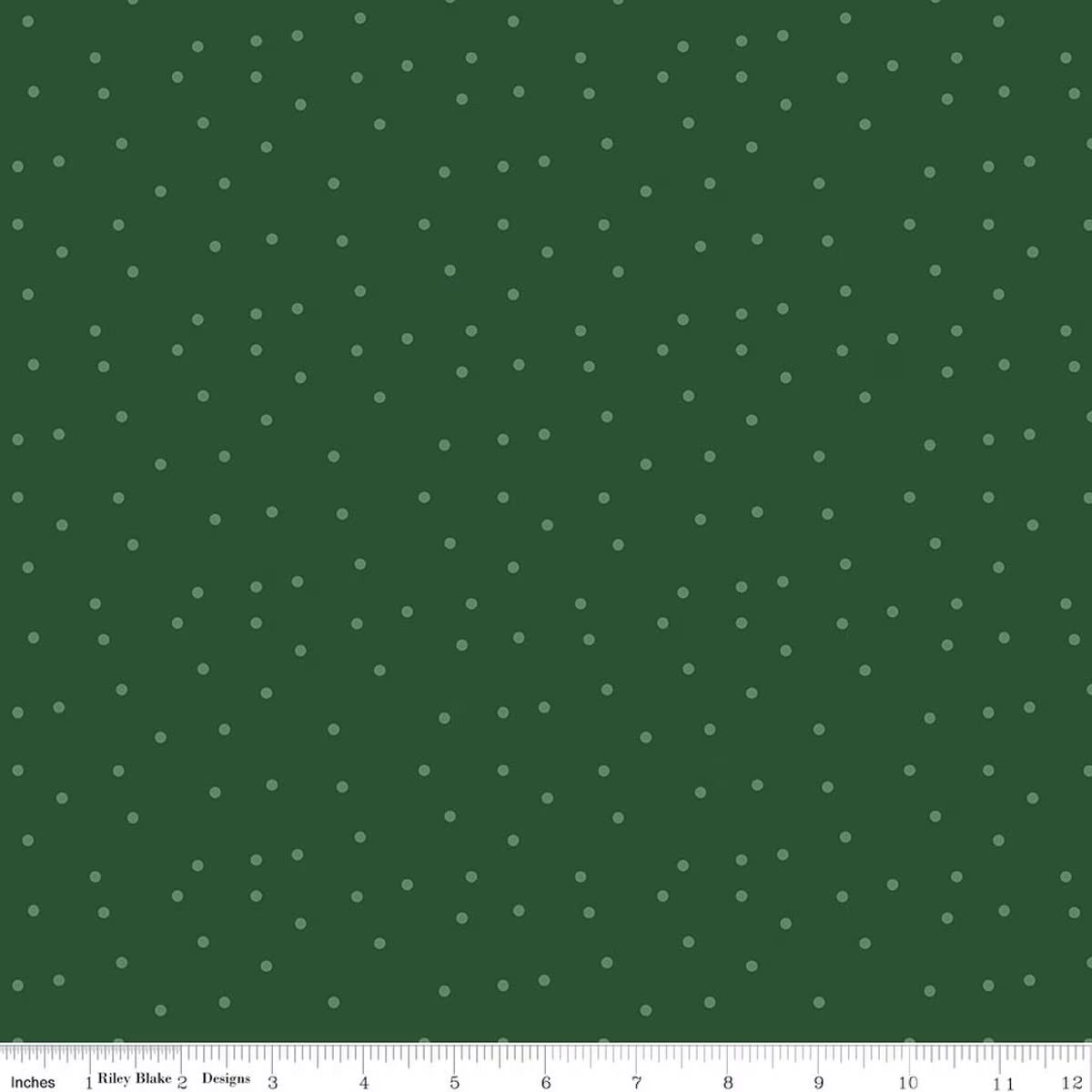 Christmas Time Dots Forest Yardage by Dani Mogstad for RBD-C17825-FOREST - PRICE PER 1/2 YARD