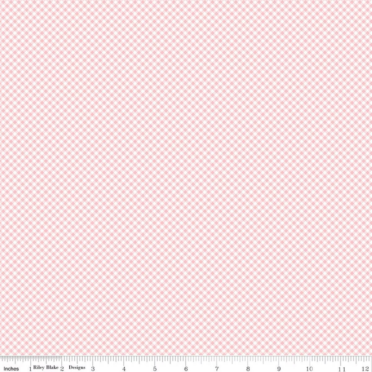 Seasonal Basics Gingham Pink for RBD C777-PINK - PRICE PER 1/2 YARD