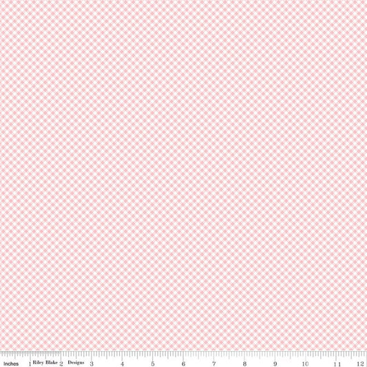 Seasonal Basics Gingham Pink for RBD C777-PINK - PRICE PER 1/2 YARD