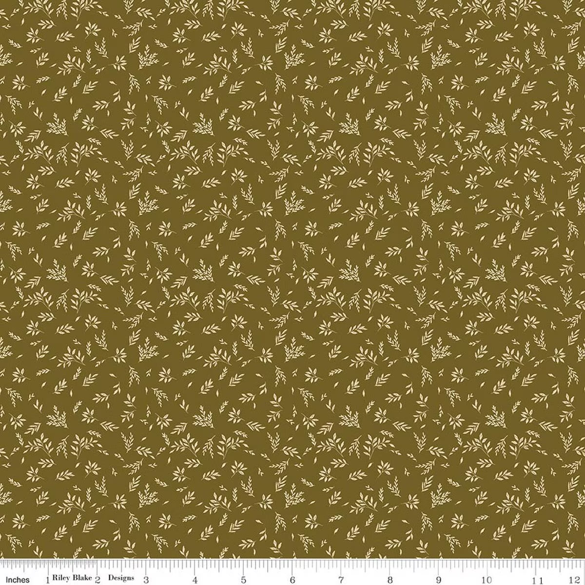 Bountiful Leaves Green Yardage by Sand Gervais for RBD-C17868-GREEN- PRICE PER 1/2 YARD