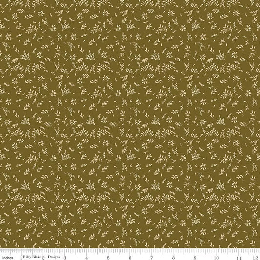 Bountiful Leaves Green Yardage by Sand Gervais for RBD-C17868-GREEN- PRICE PER 1/2 YARD