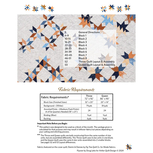 Flyover Block of the Month Book by Antler Quilt Design