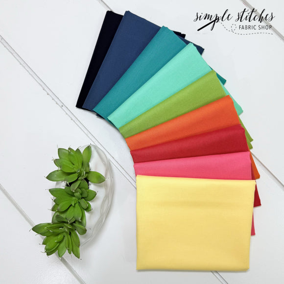 Rainbow Bella Solid Simple Bundle (9) Fat Quarter Bundle