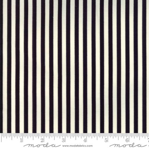 Essential Yours Black Yardage for Moda - 8652 79 Stripe #1 - PRICE PER 1/2 YARD