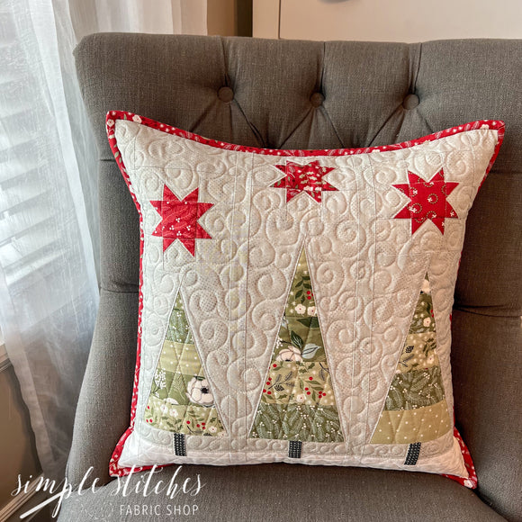 Snowy Pines Pillow - made by Myra