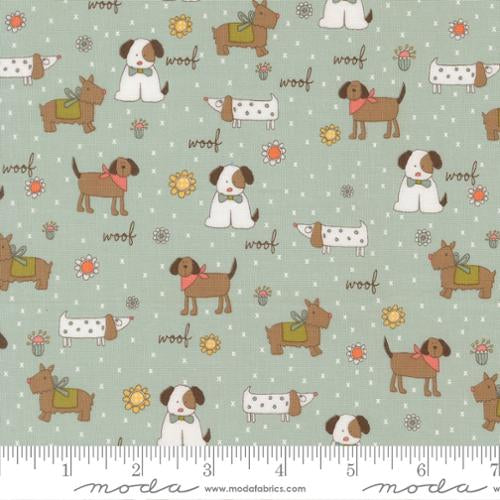 Lucky Puppy Parade Sky Yardage for Moda - 55700 12 - PRICE PER 1/2 YARD