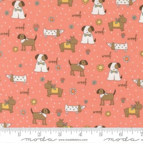 Lucky Puppy Parade Flower Yardage for Moda - 55700 13 - PRICE PER 1/2 YARD