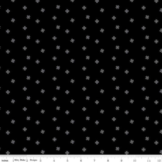Blackout Ohio Star Black Yardage by RBD Designers for RBD-C16243-BLACK - PRICE PER 1/2 YARD