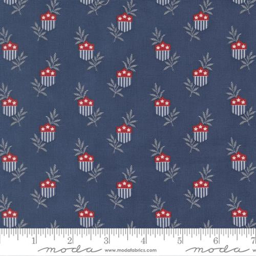 American Gatherings III Nautical Blue Yardage for Moda - 49320 14 - PRICE PER 1/2 YARD