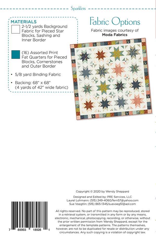 Sparklers Paper Pattern by Wendy Sheppard