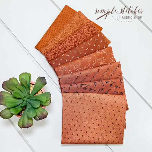 Rust Simple Bundle (8) Fat Quarter Bundle