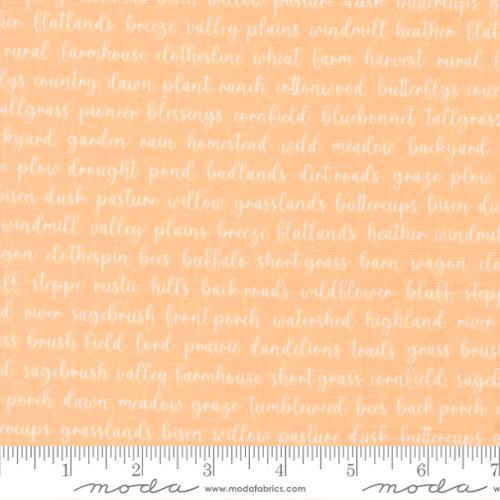 Pastel Prairie Apricot Yardage for Moda - 31784 19 - PRICE PER 1/2 YARD
