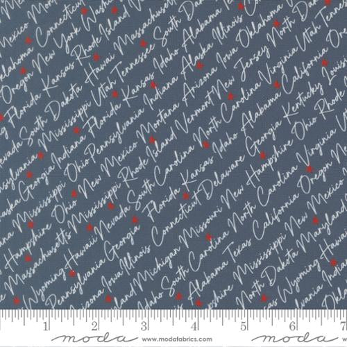 Independence Day Indigo Yardage for Moda - 55721 14 - PRICE PER 1/2 YARD