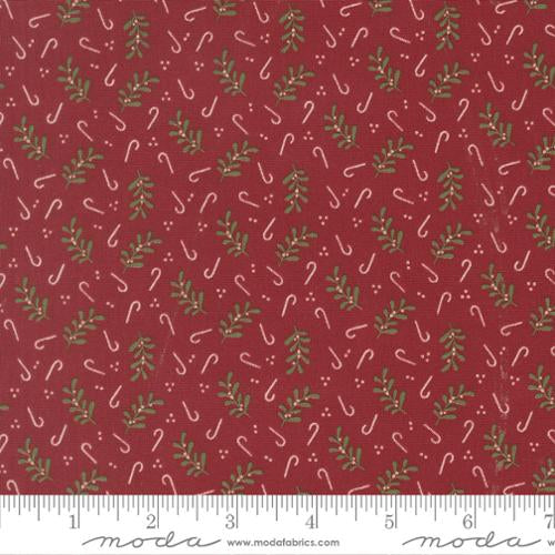 Gingerbread Lane Cranberry Yardage for Moda - 26157 18 - PRICE PER 1/2 YARD