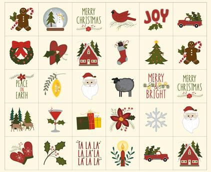 Joyful Gatherings II Panel Cloud Yardage for Moda - 49302-11- PRICE PER 1/2 YARD