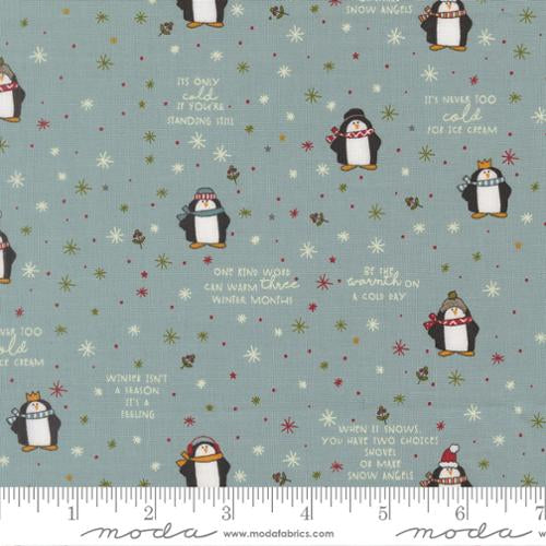 Chilly Mr Penguin Storm Yardage for Moda - 55711 15 - PRICE PER 1/2 YARD