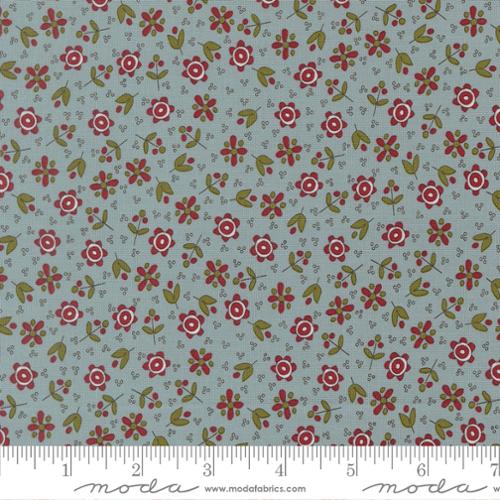 Chilly Christmas Flowers Storm Yardage for Moda - 55712 15 - PRICE PER 1/2 YARD
