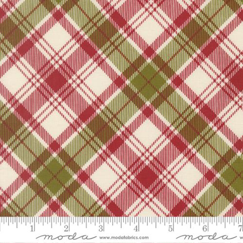 Chilly Christmas Plaid Red Yardage for Moda - 55715 12 - PRICE PER 1/2 YARD