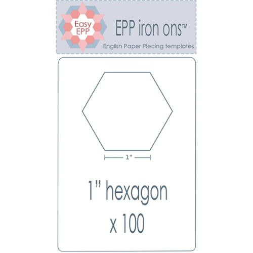 Iron On Hexies 100 ct. 1”