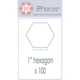 Iron On Hexies 100 ct. 1”
