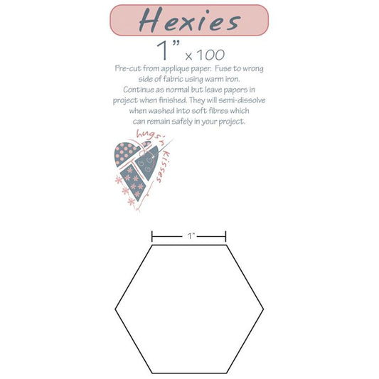 Iron On Hexies 100 ct. 1”