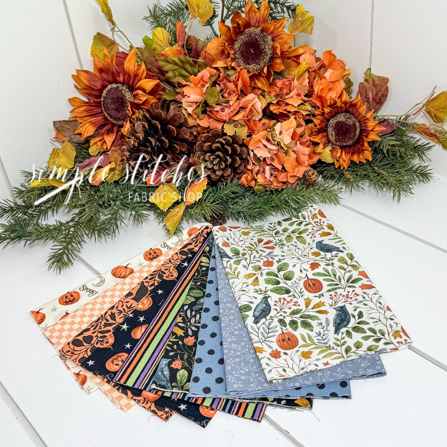 That’s a Wrap Spooky Edition Collection - Hands On Design & Summer House Stitch Workes- Simple Bundle (9) Fat 1/8 Bundle