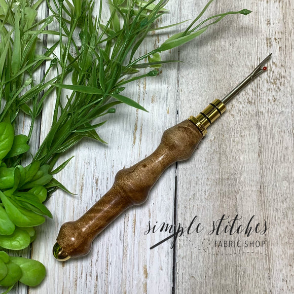Hand-turned Maple Burl Seam Ripper-Made by Gus