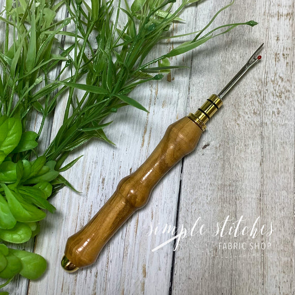 Hand-turned Olive Wood Seam Ripper-Made by Gus